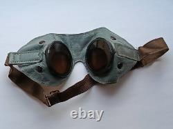 Lunettes de soleil en cuir de soldat de l'armée allemande Wehrmacht de la Seconde Guerre mondiale avec poches