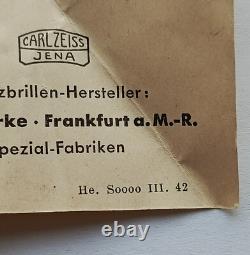 Lunettes de soleil en cuir de soldat de l'armée allemande Wehrmacht de la Seconde Guerre mondiale avec poches