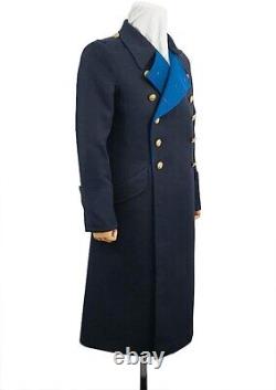Manteau allemand M32 de l'armée de la Seconde Guerre mondiale, bleu marine, grand manteau de général, reproduction du manteau de tranchée de l'armée.