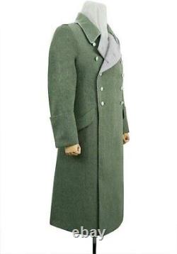 Manteau d'officier allemand de la Seconde Guerre mondiale M44 en laine grise, reproduction du manteau de tranchée de l'armée