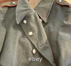 Manteau de grande taille de la police frontalière militaire allemande, manteau de tranchée de l'armée, manteau, daté de 1958