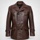 Manteau De Marin Allemand Pour Homme De La Seconde Guerre Mondiale Kriegsmarine Dr Who En Cuir De Vachette, Longueur Aux Hanches
