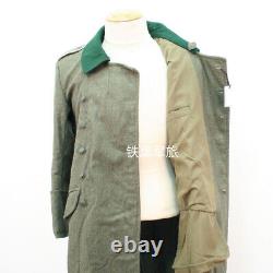 Manteau de tranchée de grande taille M en laine gris vert de champ de bataille M36 de l'armée allemande, reproduction de la Seconde Guerre mondiale