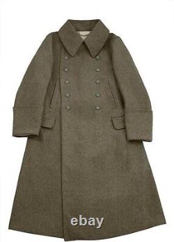 Manteau de tranchée de reproduction de l'armée de la Seconde Guerre mondiale, modèle allemand M44, couleur marron clair, grand manteau de général