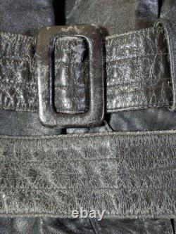 Manteau en cuir de moto des années 40 armée allemande euro vintage WWII taille L-XL