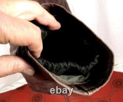 Manteau en cuir marron d'officier de l'armée allemande de la Seconde Guerre mondiale