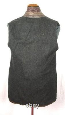 Manteau en cuir marron d'officier de l'armée allemande de la Seconde Guerre mondiale