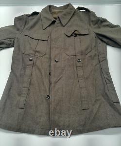 Manteau en laine vintage de l'armée allemande de l'après-guerre et pantalons imperméables G. O. Bucking-Alsfeld