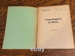 Manuel médical de l’armée allemande de la Seconde Guerre mondiale : Hygiène des troupes en hiver 1942, document original