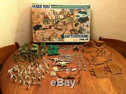 Marx Battleground Unused Play Set # 4756 Seconde Guerre Mondiale Armée Allemande Américaine De Nice 1970