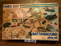 Marx Battleground Unused Play Set # 4756 Seconde Guerre Mondiale Armée Allemande Américaine De Nice 1970