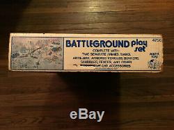 Marx Battleground Unused Play Set # 4756 Seconde Guerre Mondiale Armée Allemande Américaine De Nice 1970