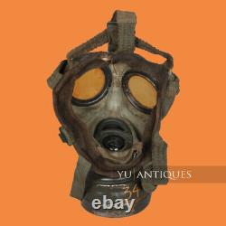 Masque à gaz d'origine authentique de l'armée allemande de la Seconde Guerre mondiale Wehrmacht modèle 1938 en toile avec filtre W