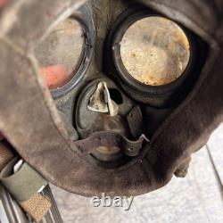Masque à gaz de l'armée allemande de la Seconde Guerre mondiale utilisé après-guerre par le BGS (Bundesgrenzschutz) ! Pas de filtre