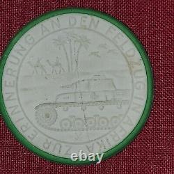 Médaille de table en porcelaine dans une boîte pour la 1ère armée allemande d'Afrique du corps de la Seconde Guerre mondiale à 100% d'origine