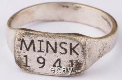 Minsk 1941 Biélorussie Seconde Guerre mondiale Anneau allemand Wehrmacht force gothique