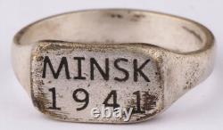 Minsk 1941 Biélorussie Seconde Guerre mondiale Anneau allemand Wehrmacht force gothique