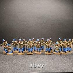 Modèle peint de parachutiste camouflé de l'armée allemande de la Seconde Guerre mondiale, fait main, 1/72, 15 personnes