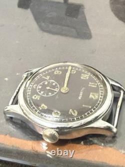 Montre DH Helvetia de l’armée allemande de la Seconde Guerre mondiale, 34 mm, acier inoxydable, d’occasion, révisée