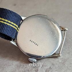 Montre-bracelet militaire RECTA DH des années 1940, 15 rubis, armée allemande vintage de la Seconde Guerre mondiale, montre de 33mm