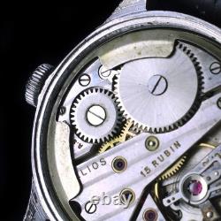 Montre-bracelet militaire Wehrmacht DH Longeau A. S. 1130 de l'armée allemande de la Seconde Guerre mondiale