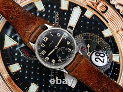 Montre militaire Zenith DH de l’armée allemande, Seconde Guerre mondiale, acier, 35 mm, années 1940