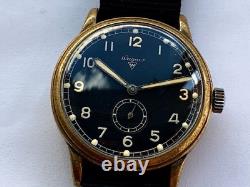 Montre militaire allemande rare de la Seconde Guerre mondiale WAGNER Urofa 58 GUB 35,5 mm de la Luftwaffe