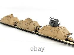 N Échelle Accent Armée Allemande Train Blindé Panzer Draisine Kit 3 Voitures B Seconde Guerre Mondiale