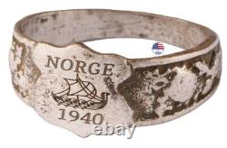 Norvège WW2 Norge 1940 Anneau de la Marine allemande Navire WWII drakkar Armée allemande Wehrmacht