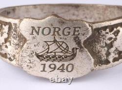 Norvège WW2 Norge 1940 Anneau de la Marine allemande Navire WWII drakkar Armée allemande Wehrmacht