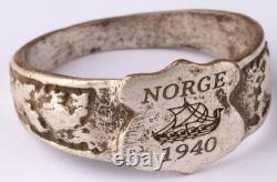 Norvège WW2 Norge 1940 Anneau de la Marine allemande Navire WWII drakkar Armée allemande Wehrmacht