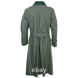 Nouveau manteau en laine M36 allemand de la Seconde Guerre mondiale pour homme, reproduction, trench, couleur gris armée.