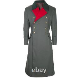 Nouveau manteau long général allemand M36 pour homme WW2 reproduction armée grande trench veste longue