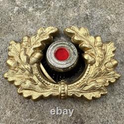 ORIGINAL WWII WW2 Allemand Armée Général Officier Casquette Visor Couronne & Cocarde
