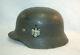 Original Allemand Wwii Army Heer M40 Named Single Eagle Decal Helmet Q64 M4746