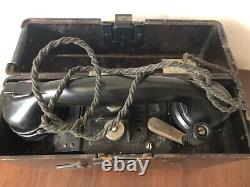 Original Ww2 1941 Allemagne Army Bakelite Field Téléphone
