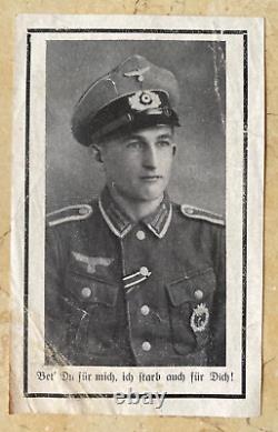 Original Ww2 Allemagne Mort De Anton Schwarzmuller (panzer Grenadier)