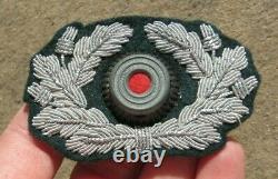 Original Ww2 Allemand Armée Wehrmacht Chapeau Chapeau Cap Insigne Avec Bullion Cockade