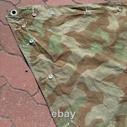 Original ancien zeltbahn de l'armée allemande de la Seconde Guerre mondiale, camouflage éclats M-31, poncho-tente, années 1940, taille M