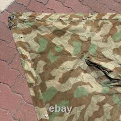 Original ancien zeltbahn de l'armée allemande de la Seconde Guerre mondiale, camouflage éclats M-31, poncho-tente, années 1940, taille M