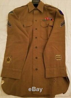 Origine Ww2 (général Pattons) 7ème Armée, De Fabrication Allemande Gi Chemise À Manches Longues /