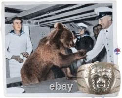 Ours dans le service naval de la Seconde Guerre mondiale, anneau allemand de la Kriegsmarine 1942, armée allemande Wehrmacht