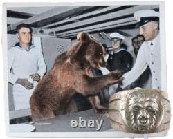 Ours dans le service naval de la Seconde Guerre mondiale, anneau allemand de la Kriegsmarine 1942, armée allemande Wehrmacht