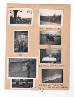 Pages d’album photo originales de la Heer allemande de la Seconde Guerre mondiale 1943-44 Mur de l’Atlantique France Armée