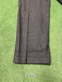 Pantalons en laine M43 de l'armée allemande vintage de la Seconde Guerre mondiale taille homme 34x29 gris reconstitution