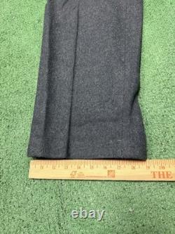 Pantalons en laine M43 de l'armée allemande vintage de la Seconde Guerre mondiale taille homme 34x29 gris reconstitution