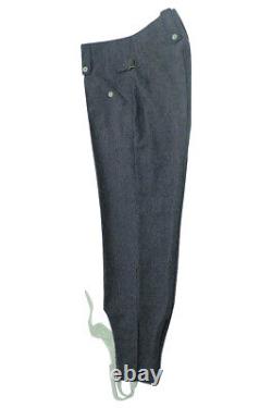 Pantalons en laine bleu gris Luftwaffe M43 allemands de la WWII keilhosen XL/38
