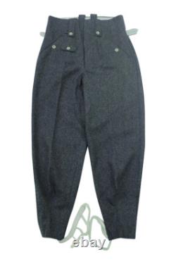 Pantalons en laine bleu gris Luftwaffe M43 allemands de la WWII keilhosen XL/38