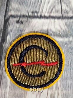 Patch d'épaule SSI de la Constabulary de l'Armée américaine de l'époque de la Seconde Guerre mondiale, fabriquée en Allemagne en fil métallique.