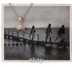 Pendentif allemand de la Seconde Guerre mondiale en argent 800 925 chaîne vintage armée allemande Wehrmacht